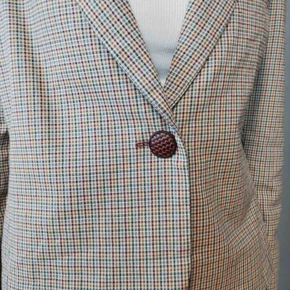 VIN-OUTW-33433 Vintage σακάκι καρό M-L