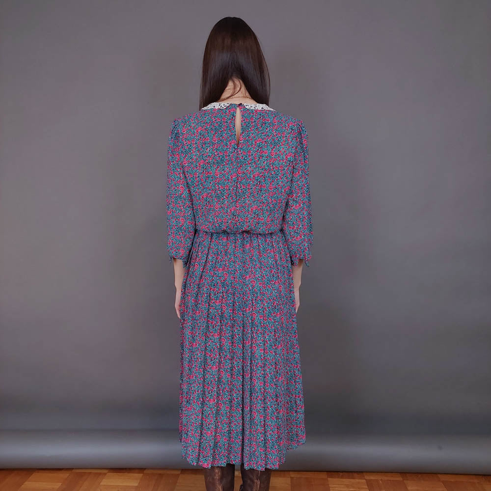 VIN-DR-33585 Vintage φόρεμα φλοράλ Μ