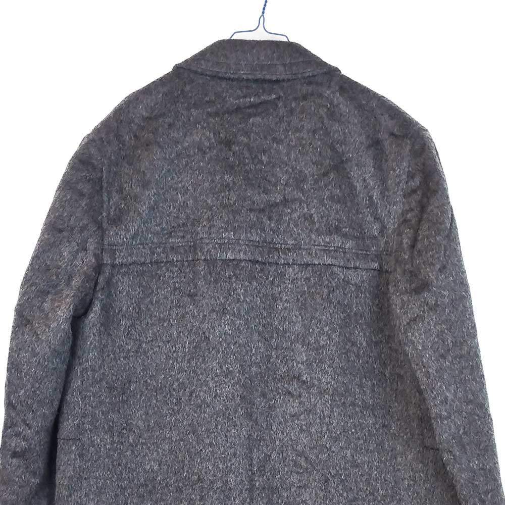 VIN-OUTW-33541 Vintage παλτό μάλλινο με μοχέρ γκρι L