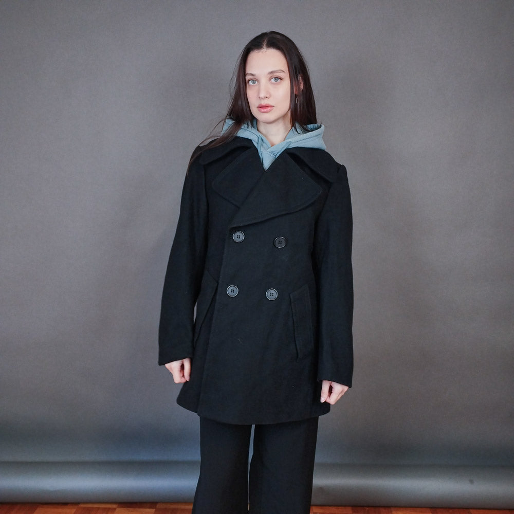 VIN-OUTW-33377 Vintage παλτό μάλλινο γυναικείο M