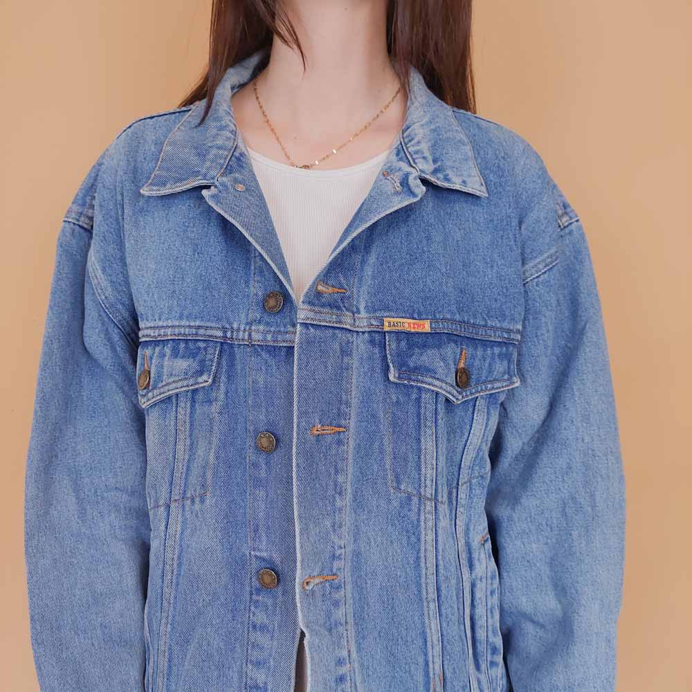 VIN-OUTW-34211 Vintage 90's style denim jacket L