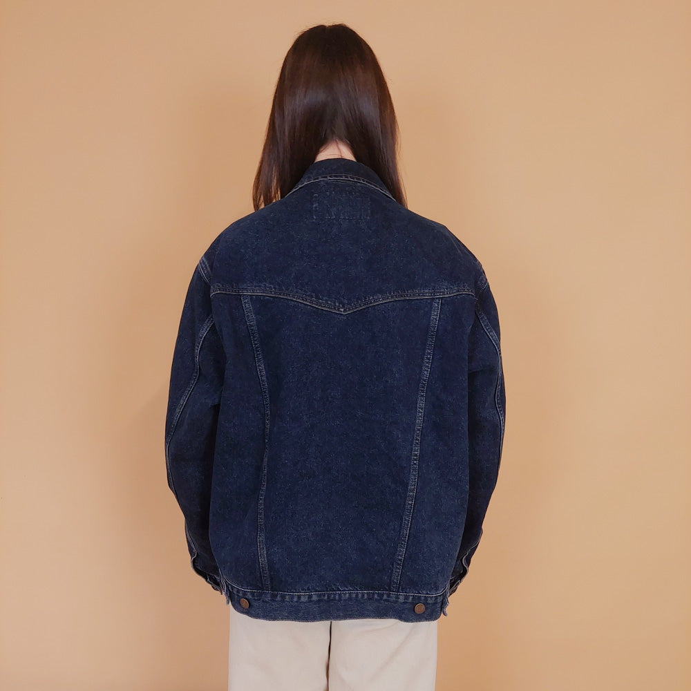 VIN-OUTW-34218 Vintage 90's style Wrangler denim jacket L