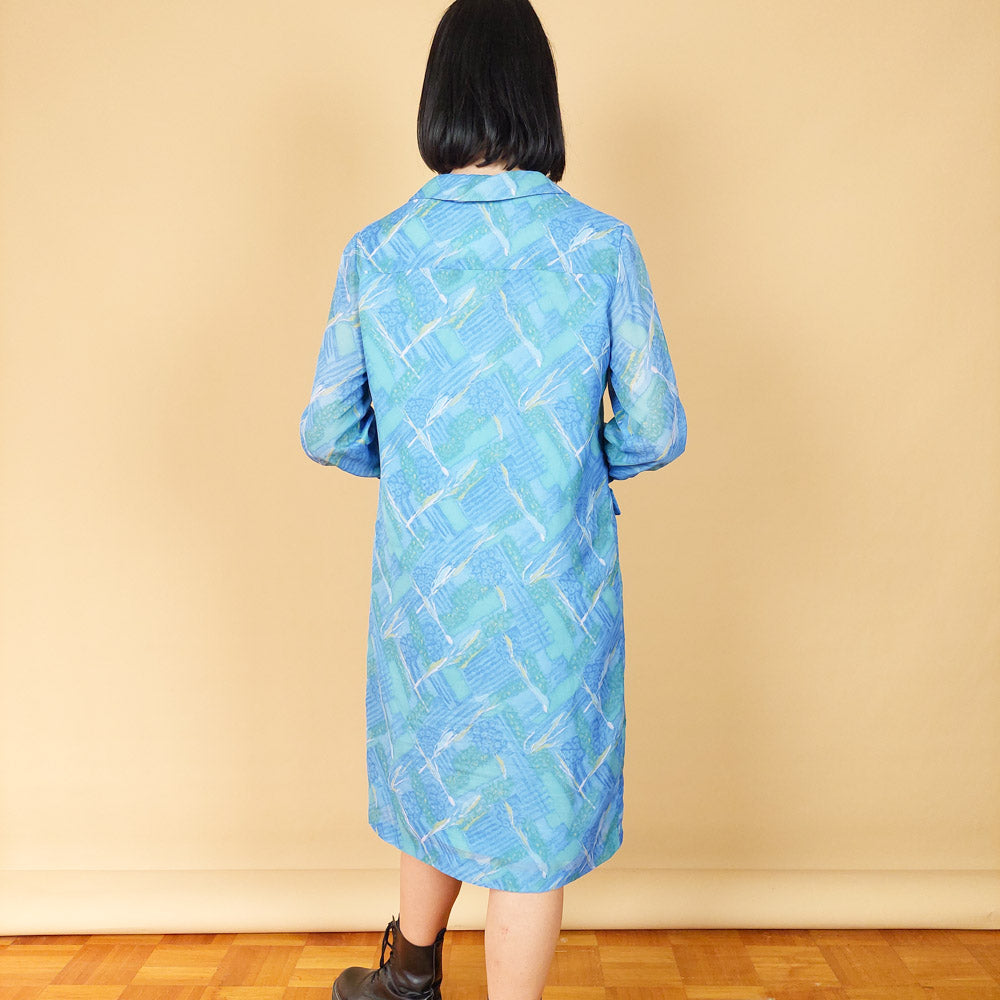 VIN-DR-25167 Vintage φόρεμα εμπριμέ M