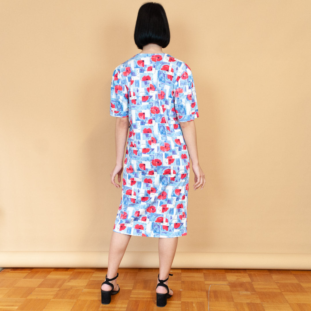 VIN-DR-22371 Vintage φόρεμα φλοράλ L