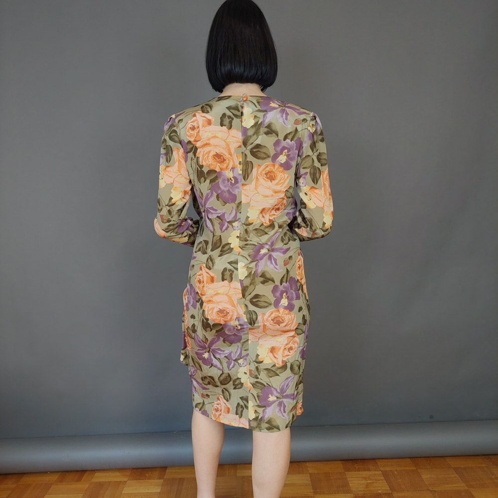 VIN-DR-27303 Vintage φόρεμα εμπριμέ M