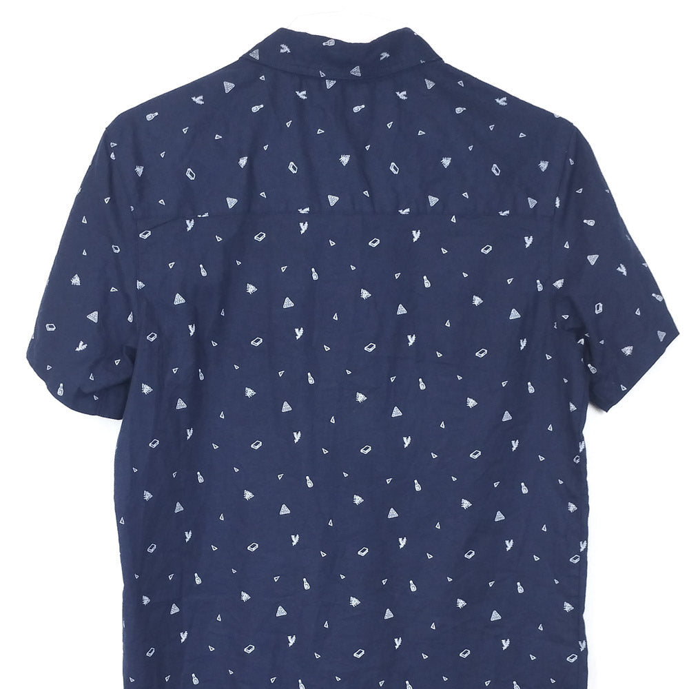 VIN-SHI-35020 Vintage πουκάμισο crazy pattern S