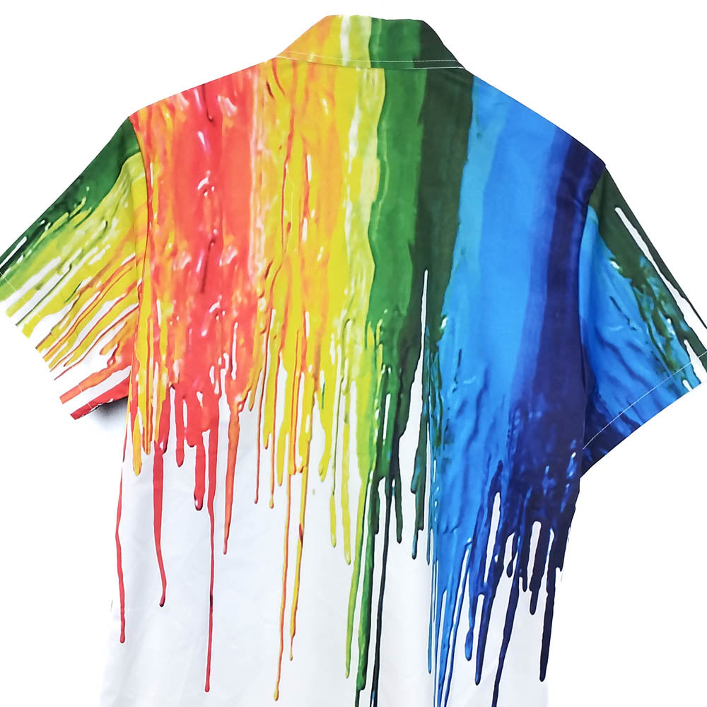 VIN-SHI-31855 Vintage πουκάμισο crazy pattern M