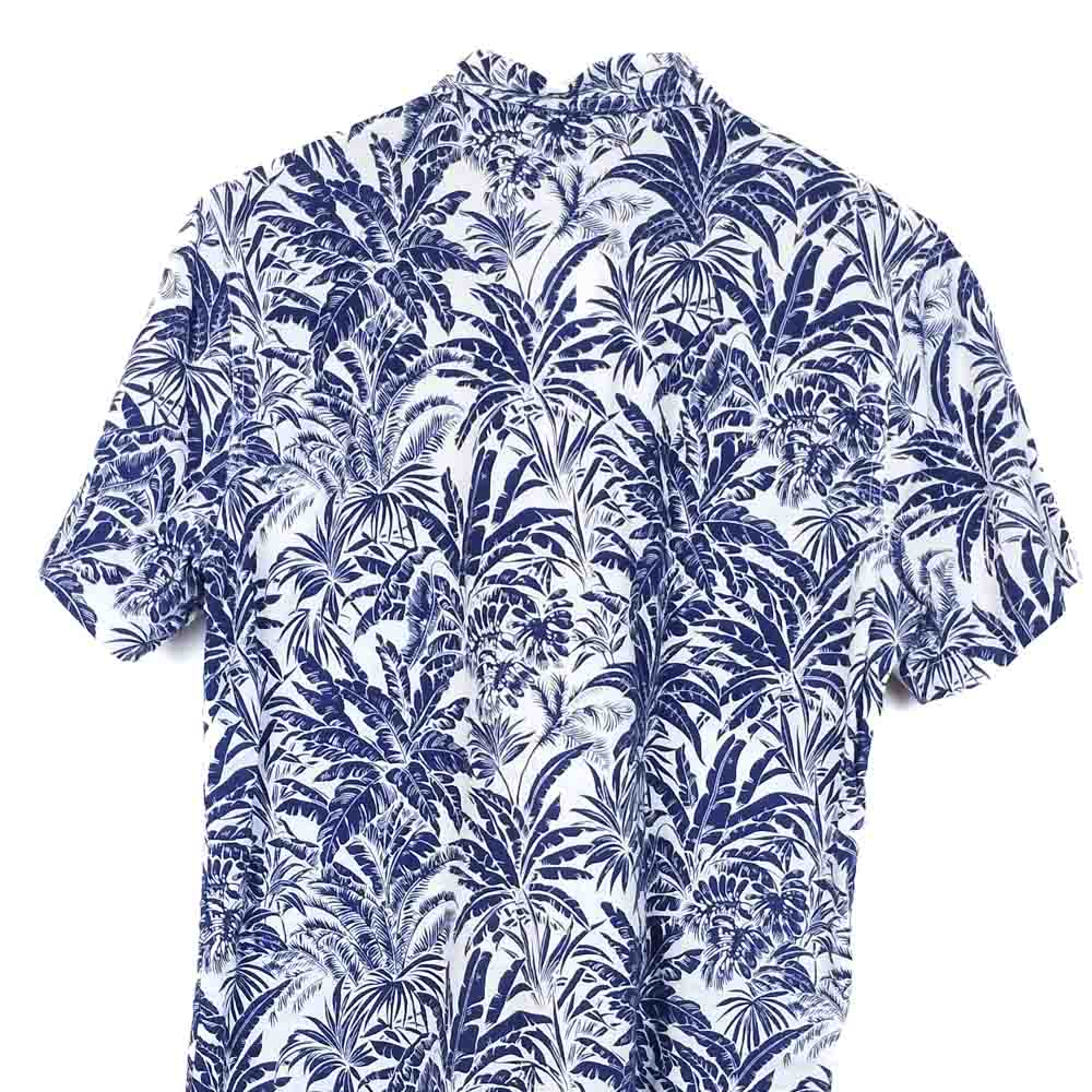 VIN-SHI-31847 Vintage πουκάμισο βαμβακερό hawaiian print S