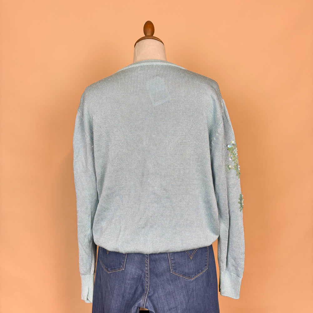 VIN-KNIT-35747 Vintage πλεκτή μπλούζα 90's style M-L