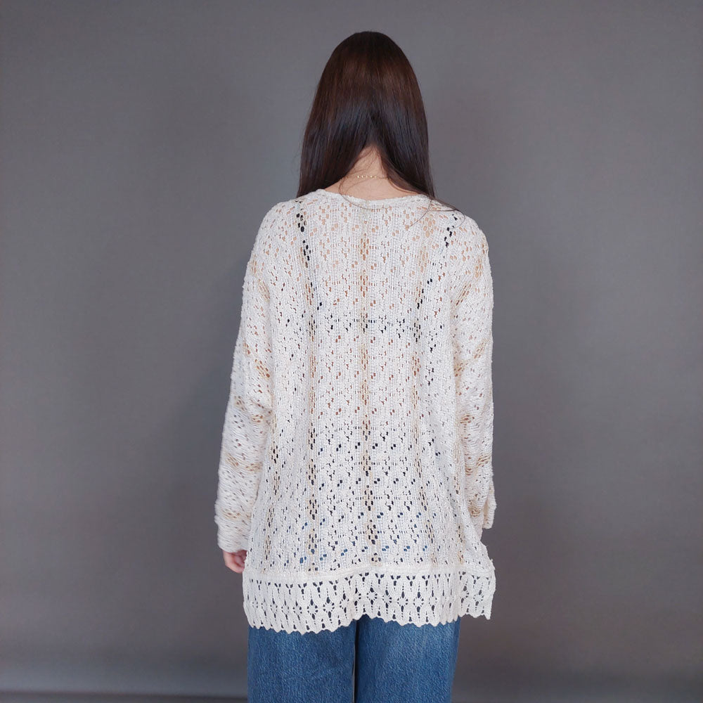 VIN-KNIT-33254 Vintage πλεκτή μπλούζα L-XL