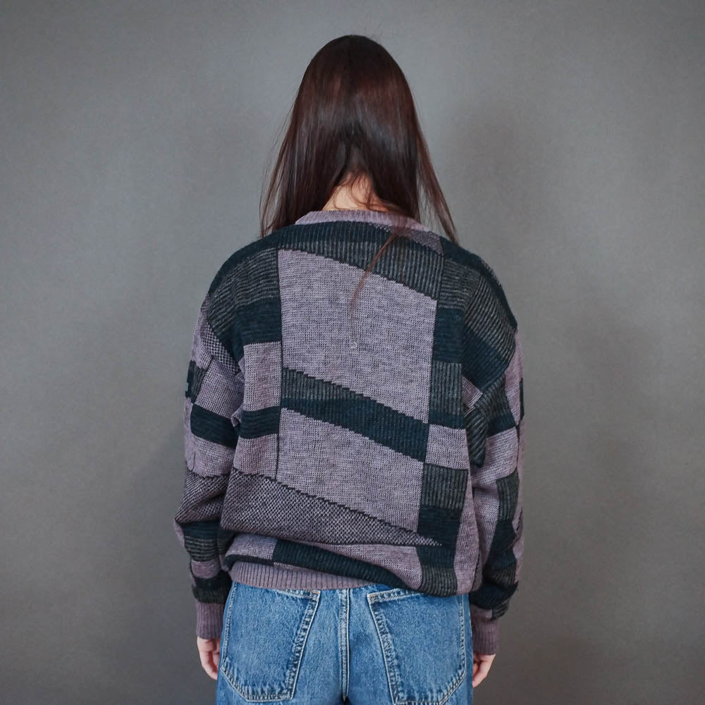 VIN-KNIT-33455 Vintage ολόμαλλη μπλούζα 90's style L