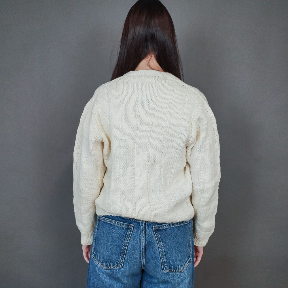 VIN-KNIT-33449 Vintage πλεκτή ζακέτα M