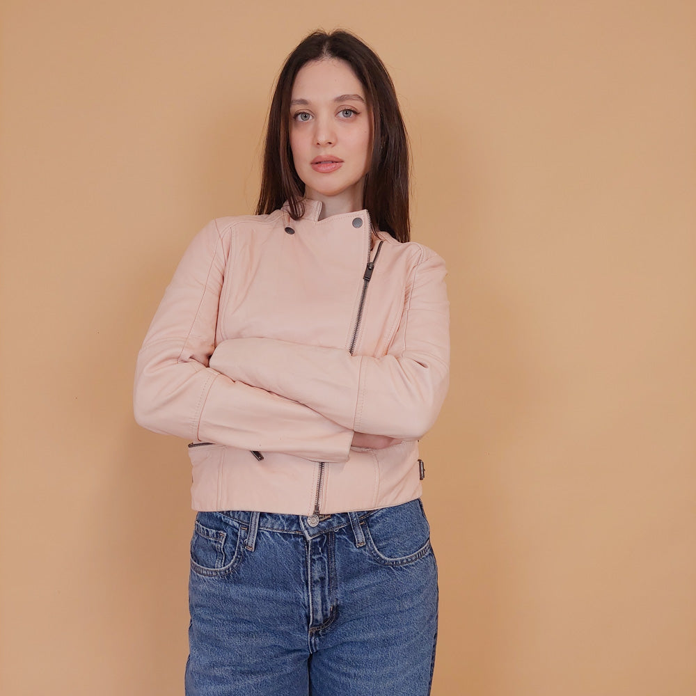 VIN-OUTW-34159 Vintage δερμάτινο jacket Y2K style Pepe Jeans S