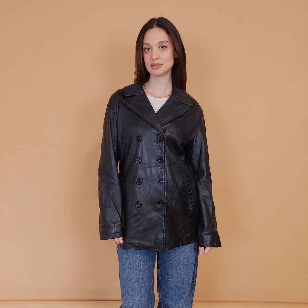 VIN-OUTW-34161 Vintage δερμάτινο jacket 70's style L