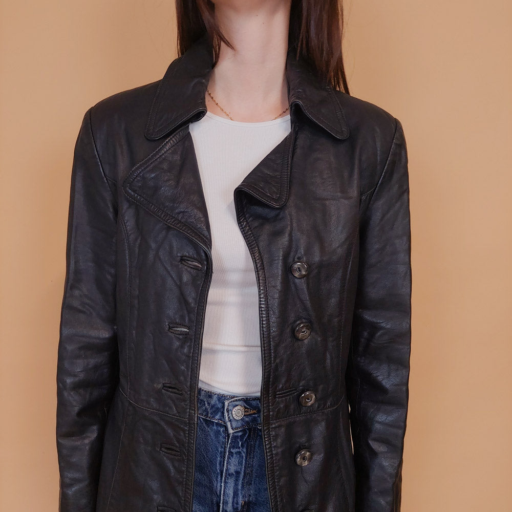 VIN-OUTW-34162 Vintage δερμάτινο jacket 70's style M