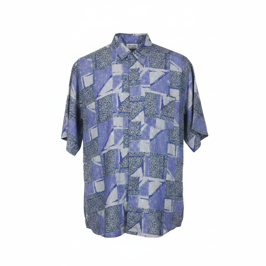 VIN-SHI-34665 Vintage πουκάμισο crazy pattern XL