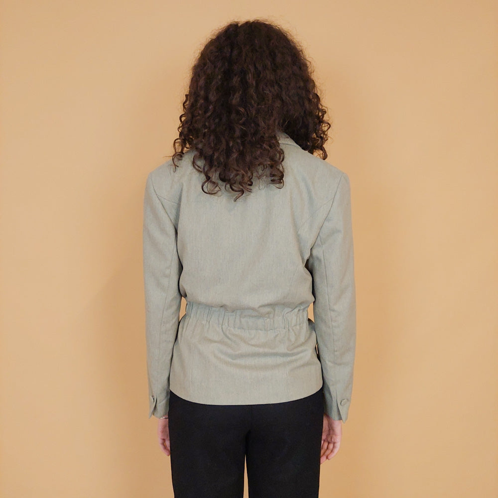 VIN-OUTW-29163 Vintage σακάκι λαδί S-M