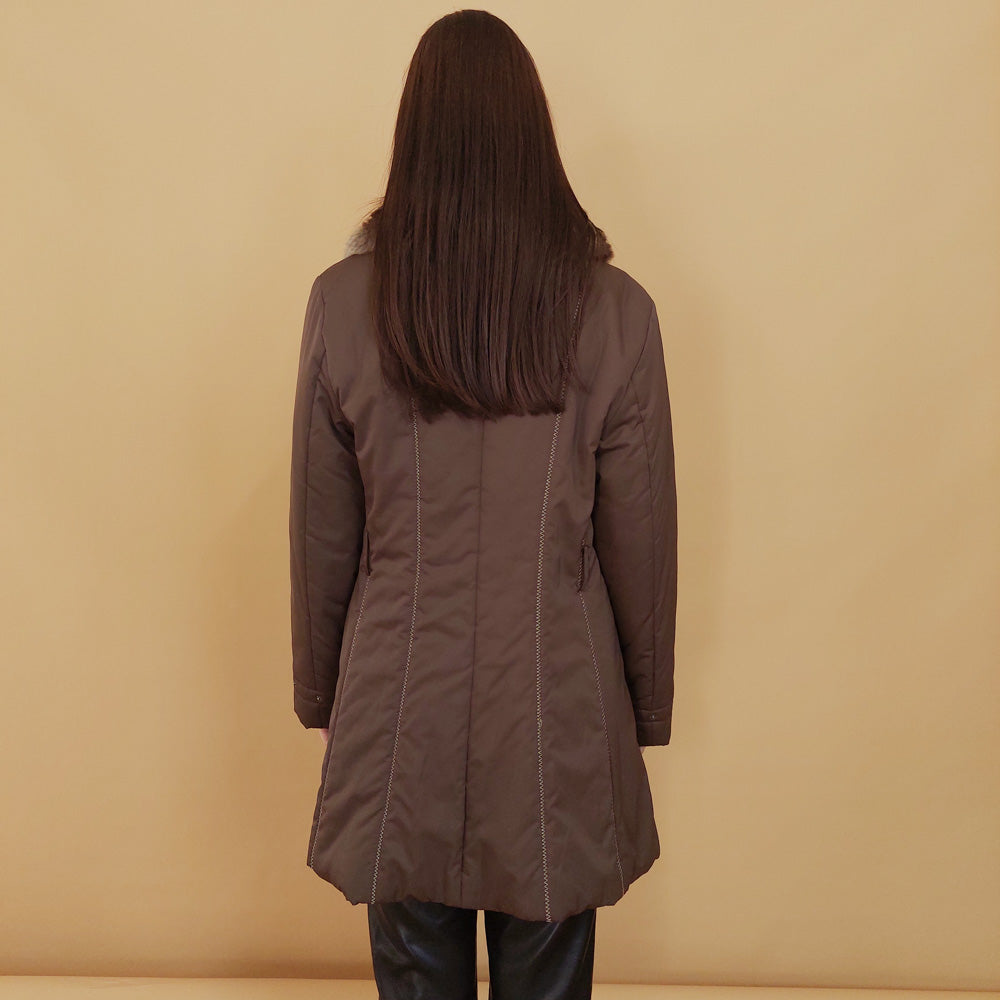 VIN-OUTW-29770 Vintage μπουφάν με γούνα M-L