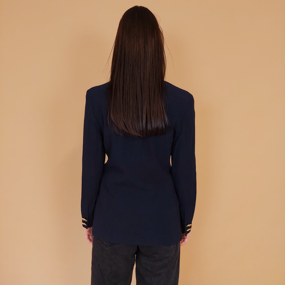 VIN-OUTW-30446 Vintage σακάκι μπλε S