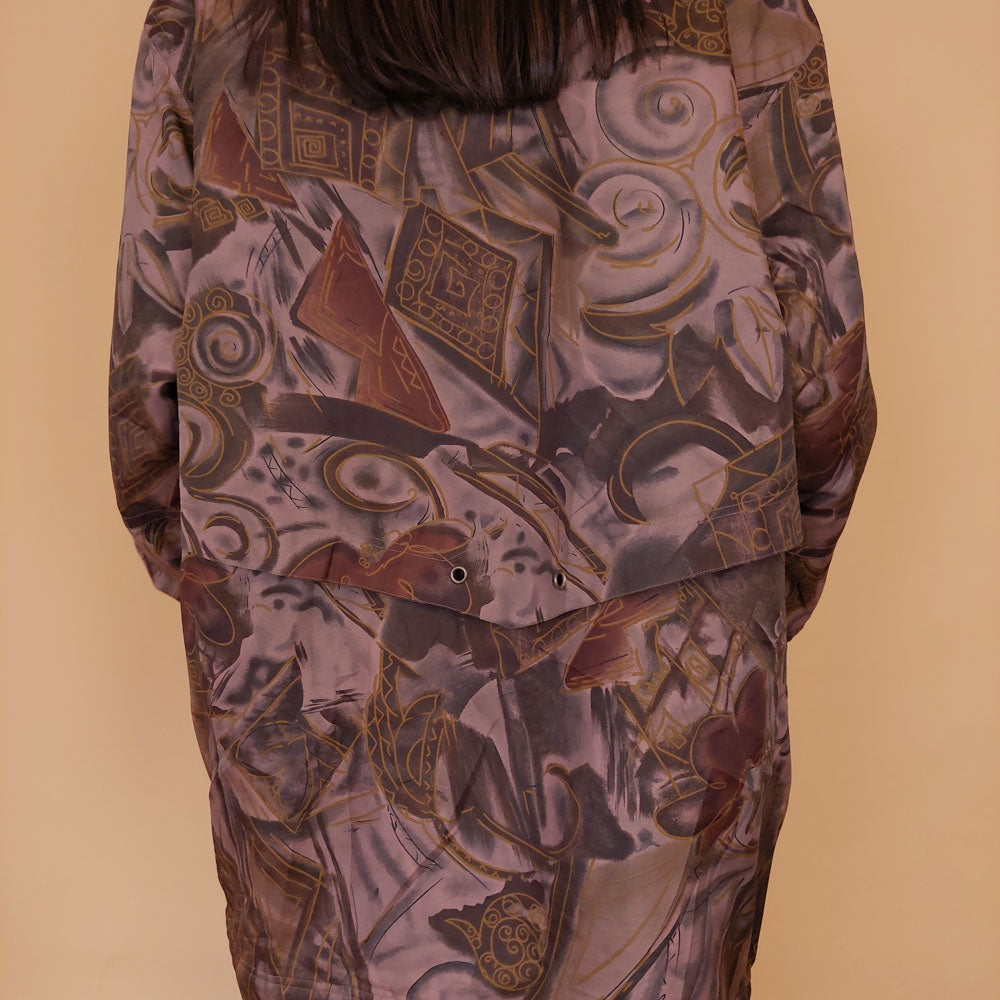 VIN-OUTW-30449 Vintage jacket 80s-90s style εμπριμέ XL