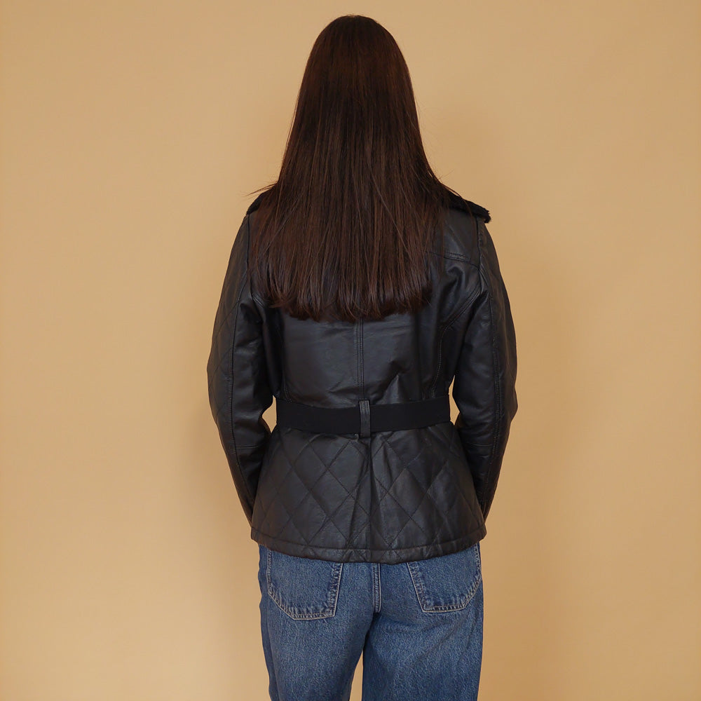 VIN-OUTW-28987 Vintage δερμάτινο τζάκετ S