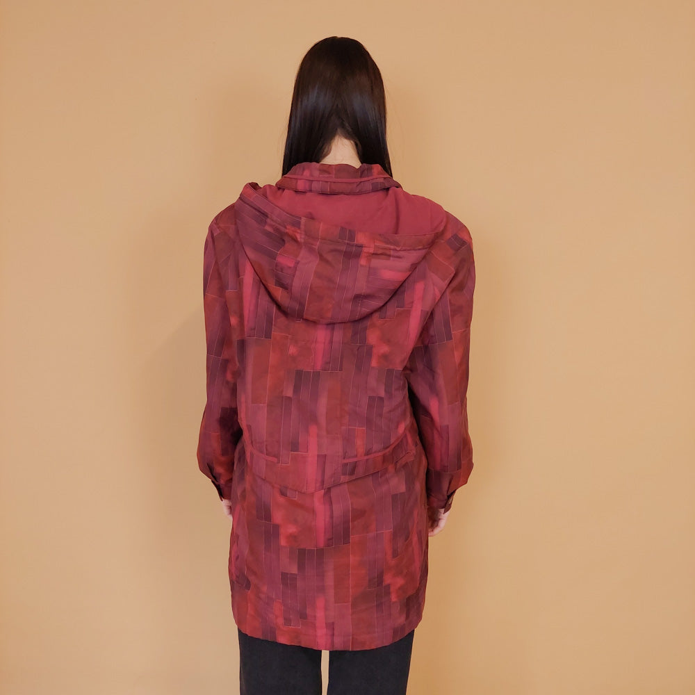 VIN-OUTW-30386 Vintage jacket 80s-90s style εμπριμέ Μ-L