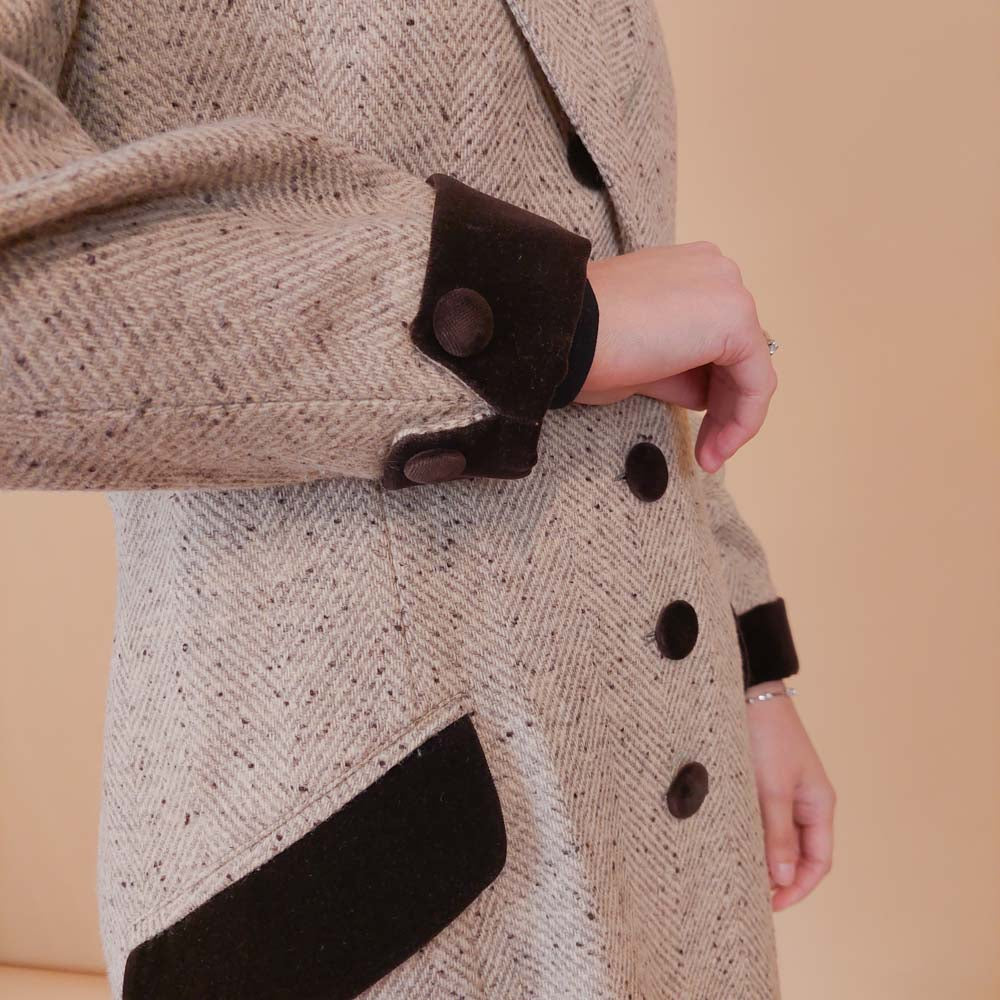 VIN-OUTW-32497 Vintage μάλλινο σακάκι S