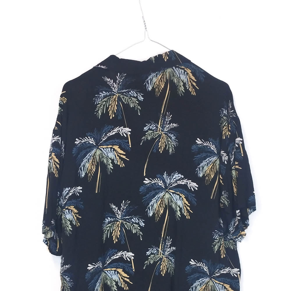 VIN-SHI-35265 Vintage πουκάμισο βισκόζη hawaiian style L