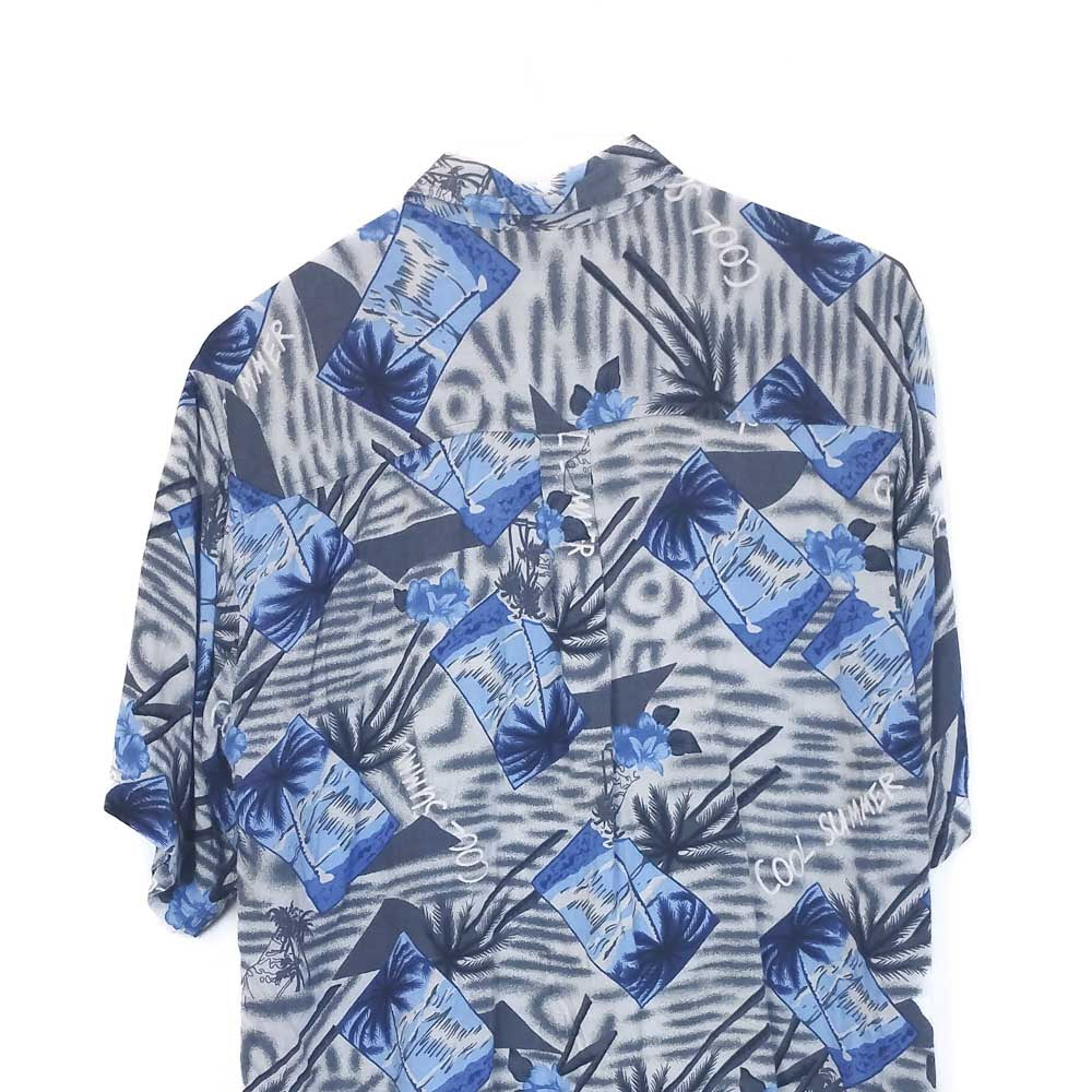 VIN-SHI-35275 Vintage πουκάμισο βισκόζη hawaiian style L