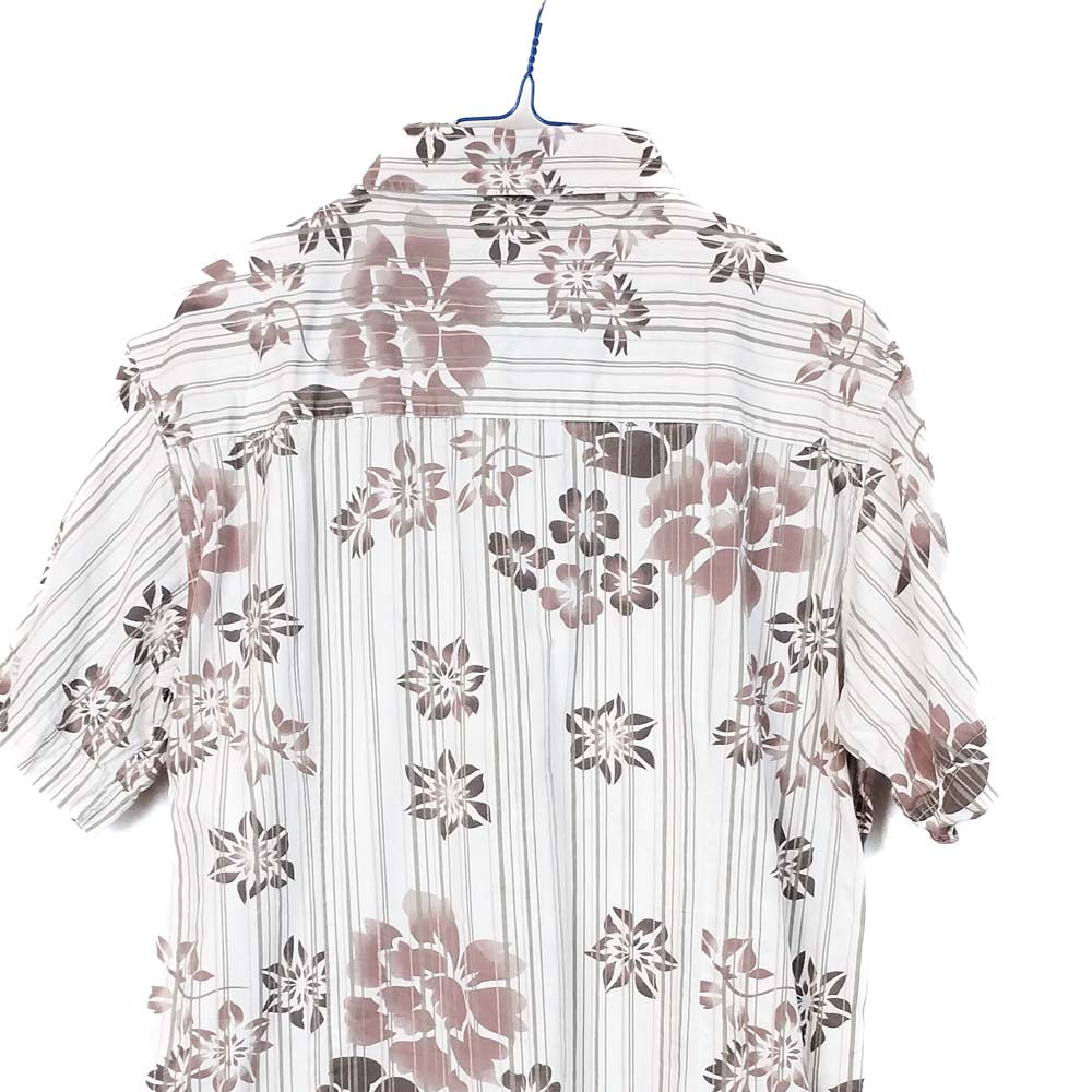 VIN-SHI-31807 Vintage πουκάμισο βαμβακερό hawaiian print M