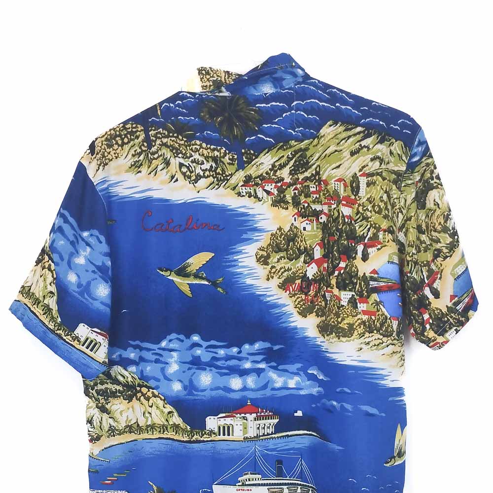 VIN-SHI-35255 Vintage πουκάμισο crazy pattern L