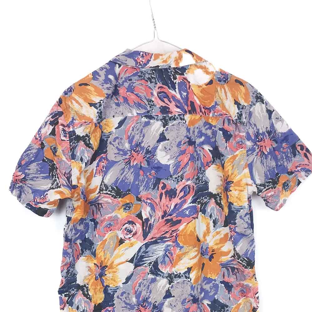 VIN-SHI-35258 Vintage πουκάμισο βαμβακερό crazy pattern M