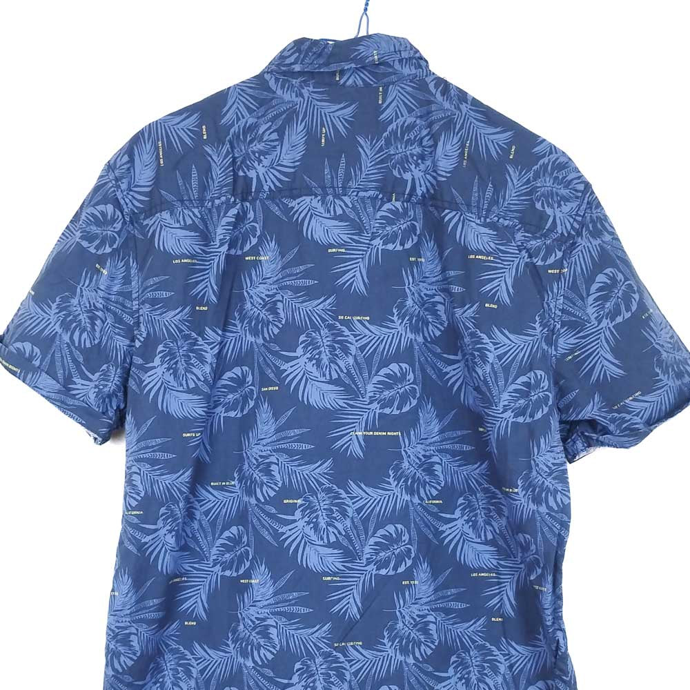 VIN-SHI-31817 Vintage πουκάμισο βαμβακερό hawaiian print S