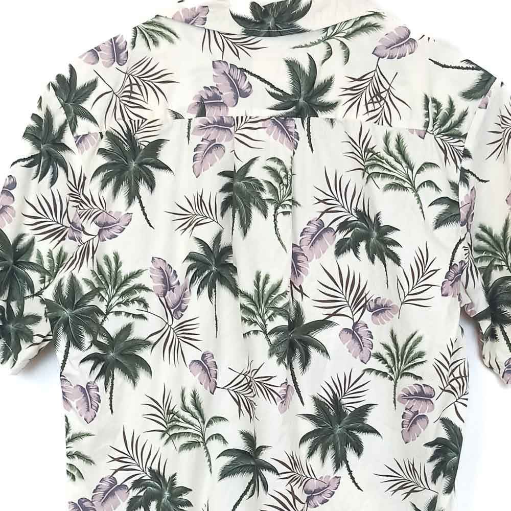VIN-SHI-31712 Vintage πουκάμισο βαμβακερό Hawaiian print Μ