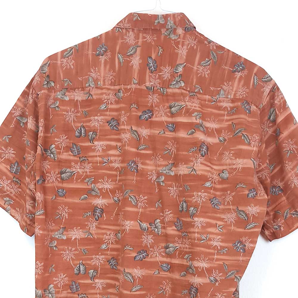 VIN-SHI-31694 Vintage πουκάμισο βαμβακερό Hawaiian print Pierre Cardin M