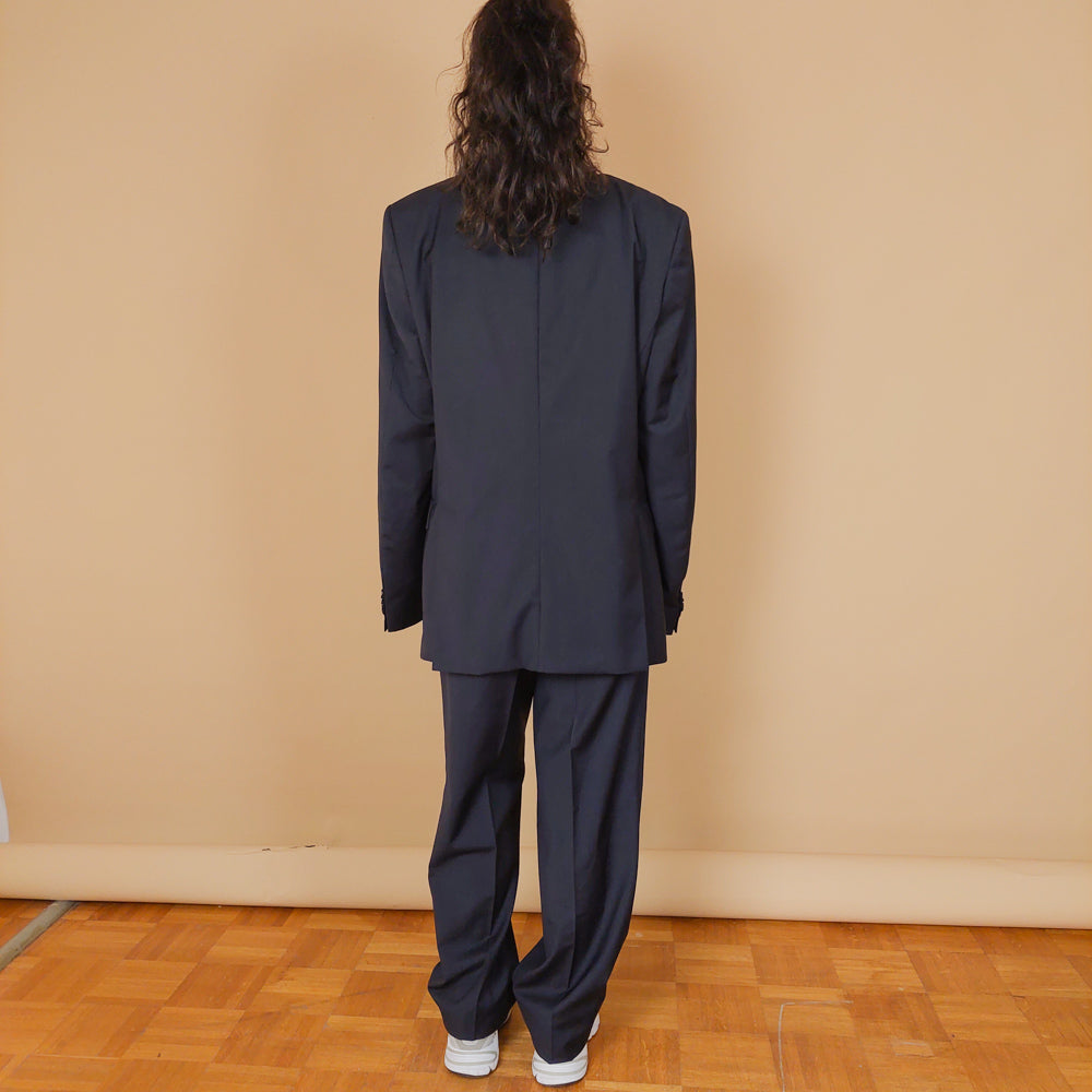 VIN-OUTW-30635 Vintage σακάκι μάλλινο λεπτή ρίγα Tommy Hilfiger S