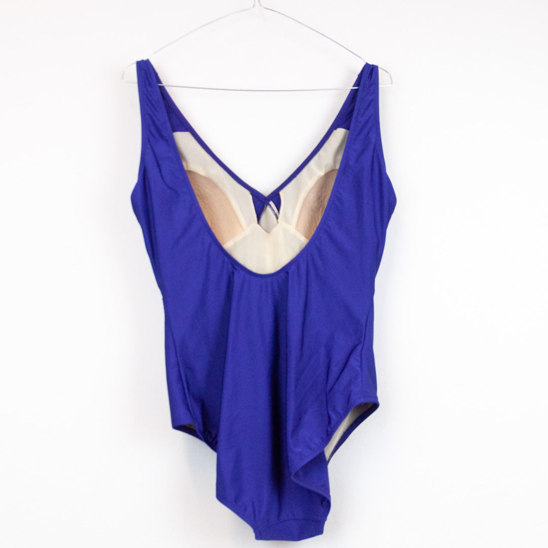 VIN-SWI-23661 Vintage μαγιό ολόσωμο XL-2XL