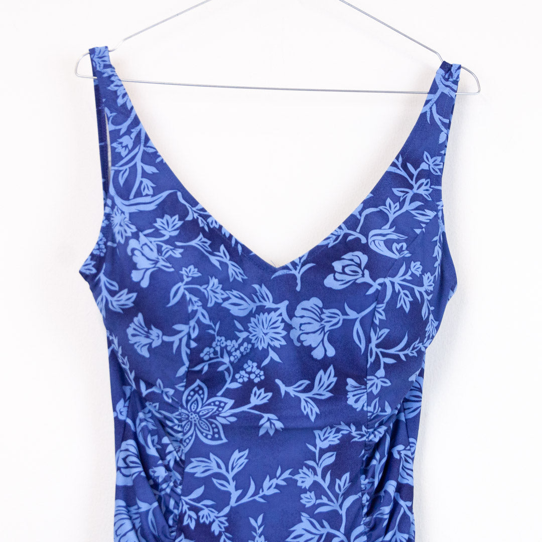 VIN-SWI-23159 Vintage μαγιό ολόσωμο μπλε XL