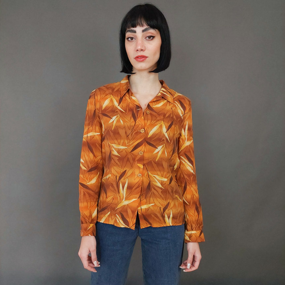 VIN-BLO-26188 Vintage πουκάμισο εμπριμέ M