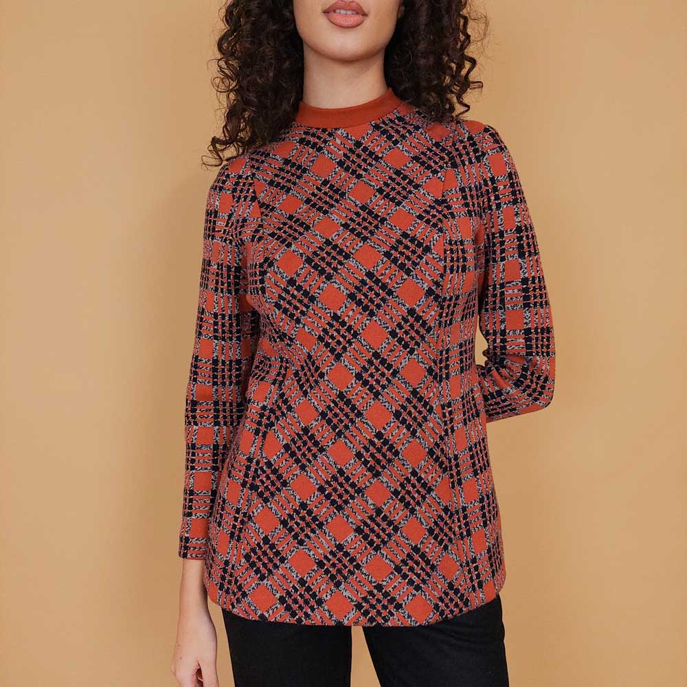 VIN-KNIT-29205 Vintage μπλούζα πλεκτή S