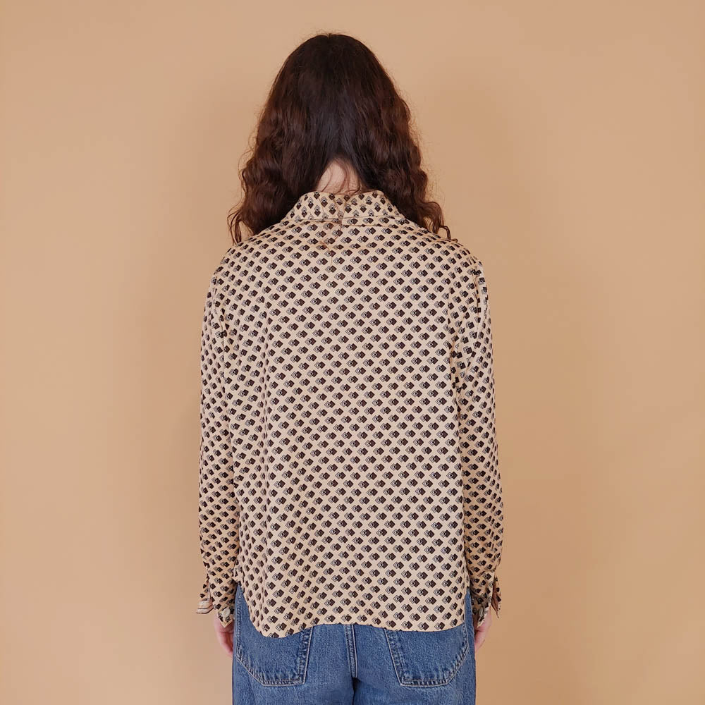 VIN-BLO-34911 Vintage πουκάμισο 70's style M-L