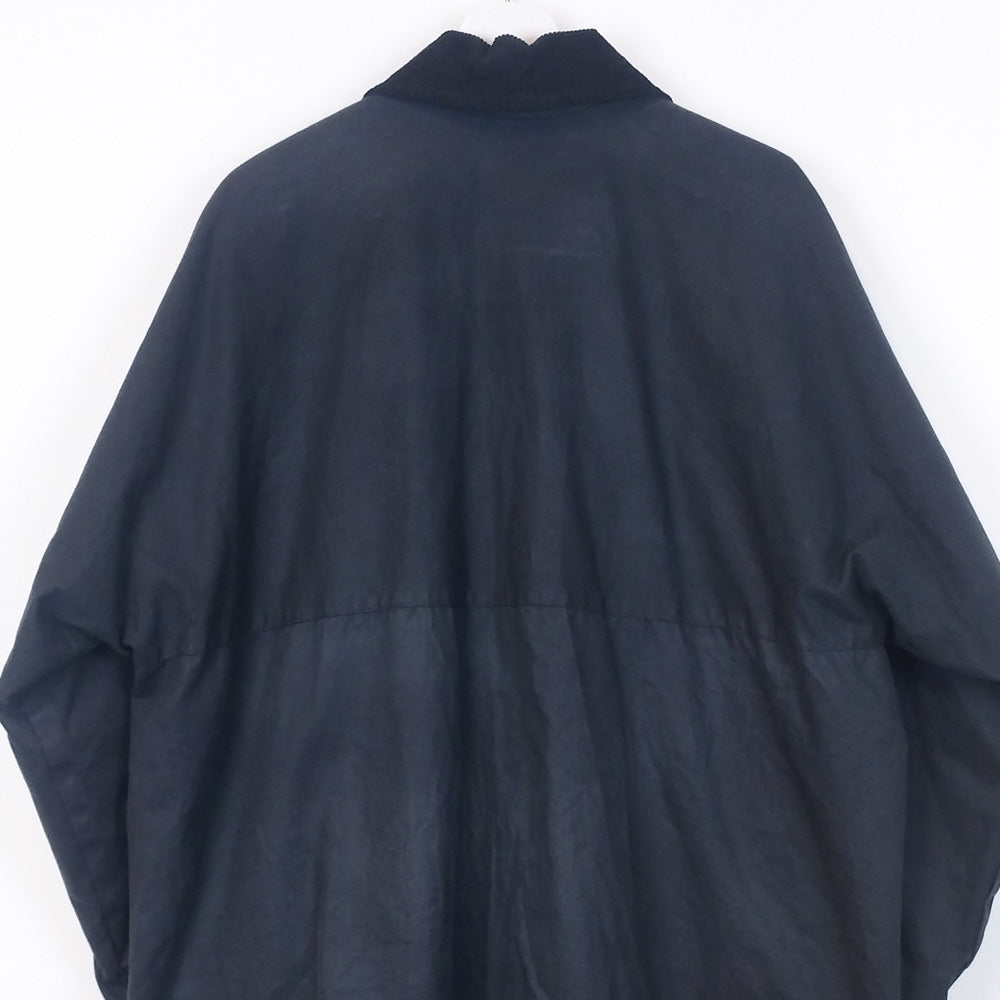 VIN-OUTW-34850 Vintage waxed jacket unisex μαύρο 2XL