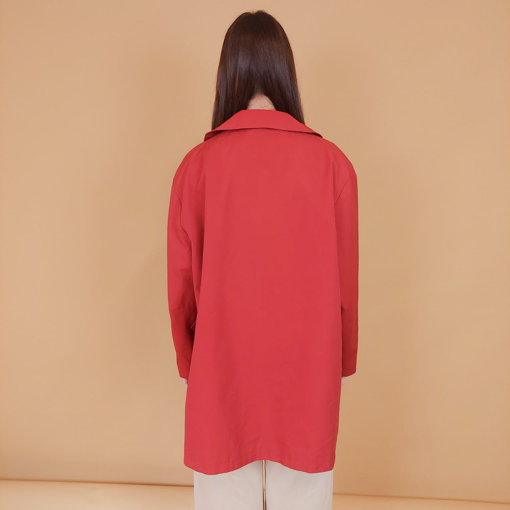 VIN-OUTW-34194 Vintage καμπαρντίνα γυναικεία κόκκινη M