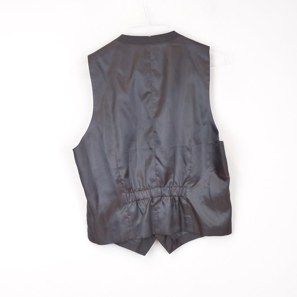 VIN-OUTW-30808 Vintage γιλέκο γκρι υφασμάτινο M