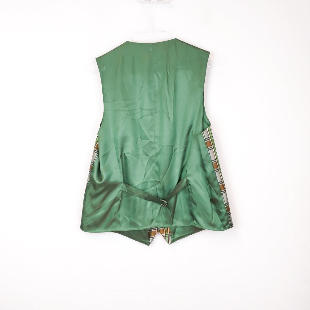 VIN-OUTW-30810 Vintage γιλέκο καρό trachten XL