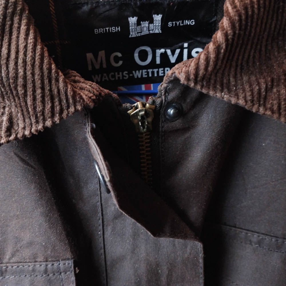 VIN-OUTW-33648 Vintage waxed jacket unisex χακί S-Μ