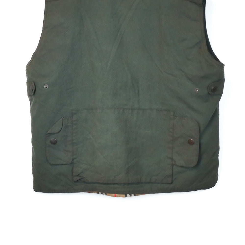 VIN-OUTW-33649 Vintage waxed jacket αμάνικο unisex χακί Μ