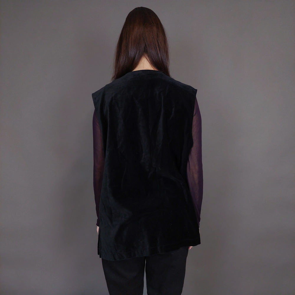 VIN-OUTW-32911 Vintage γιλέκο βελουτέ boho style XL