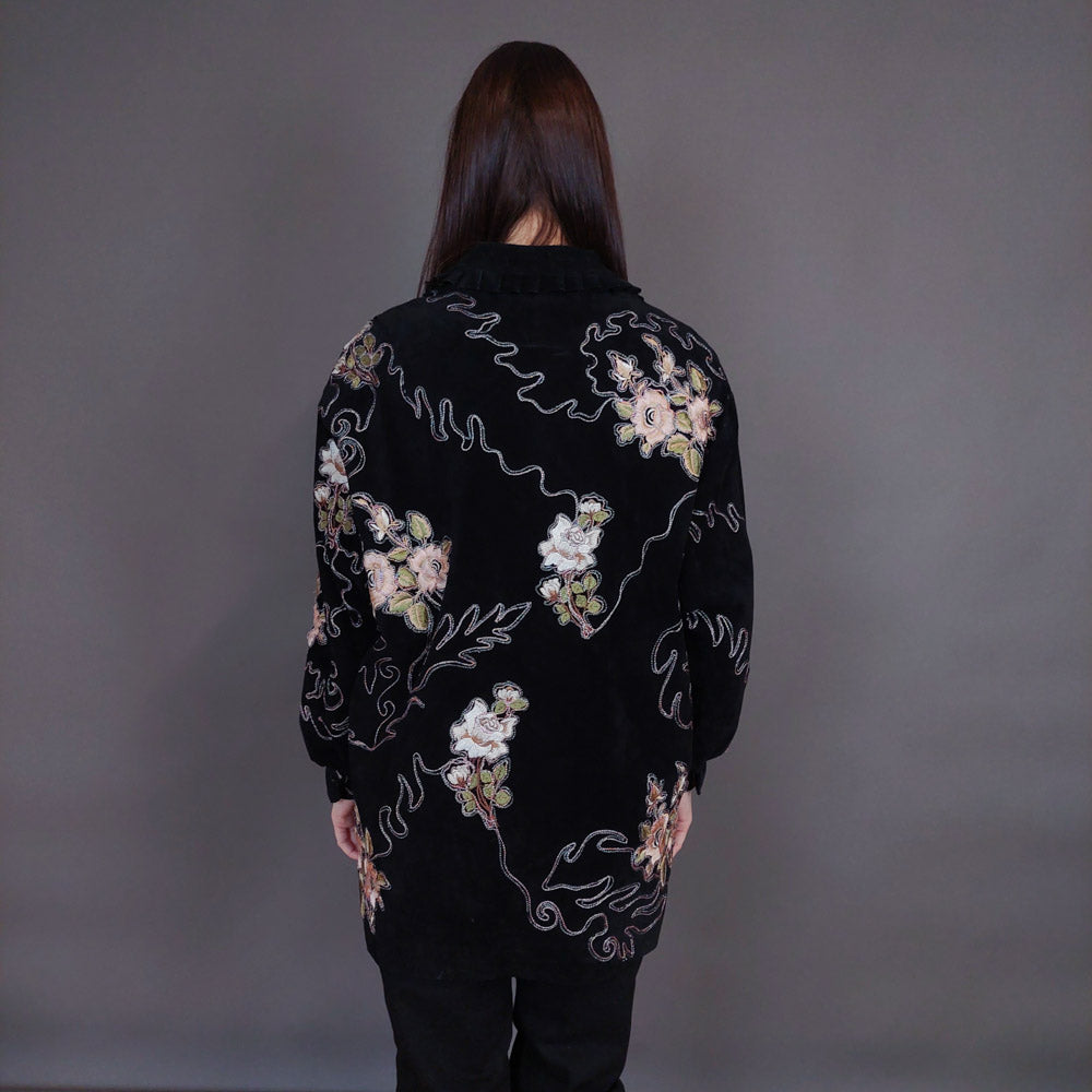 VIN-OUTW-32921 Vintage δερμάτινο σουέντ jacket S-M