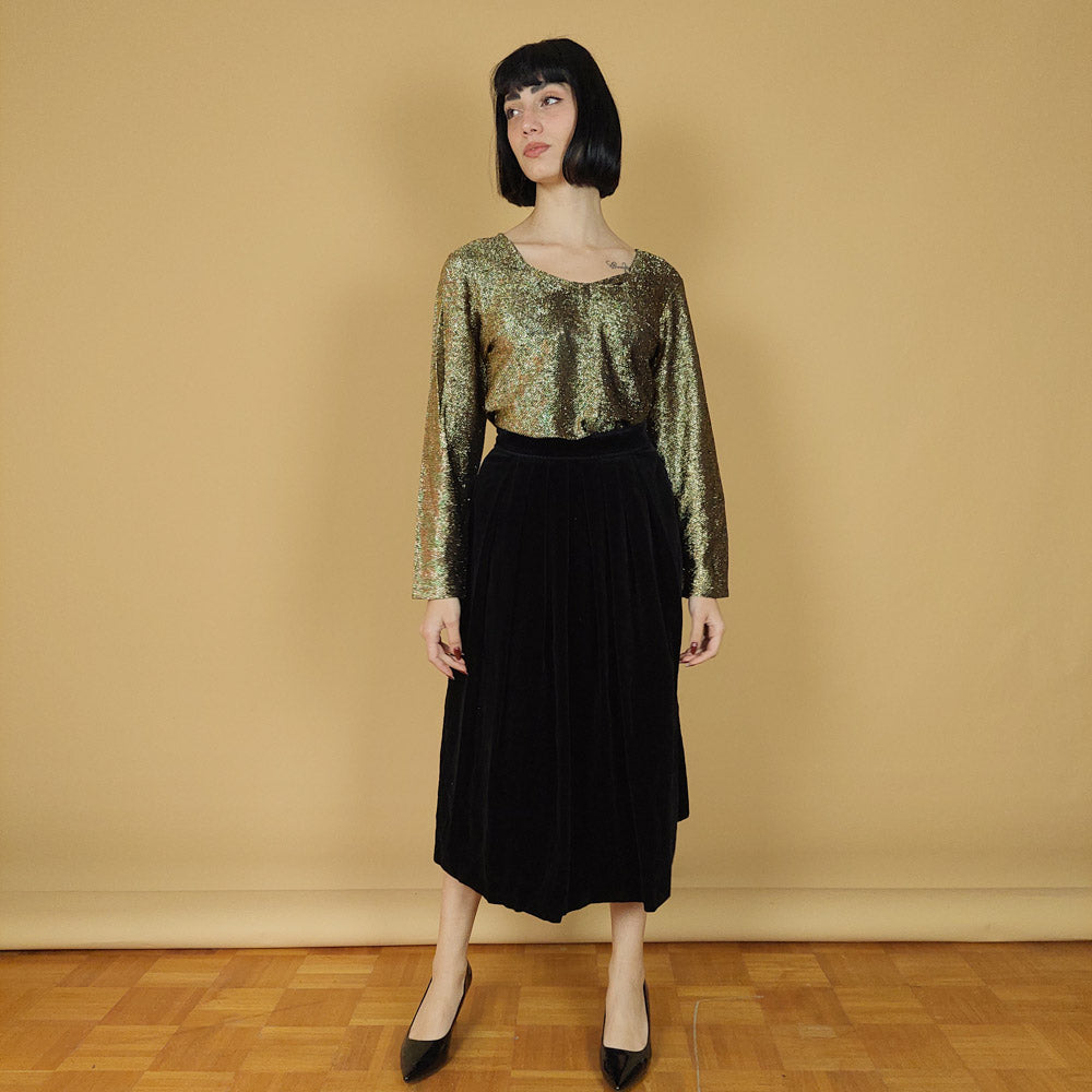 VIN-BLO-25869 Vintage μπλούζα λούρεξ L